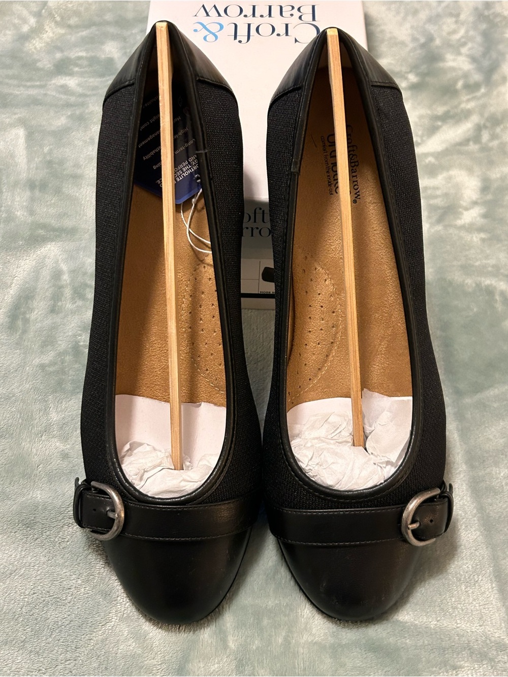 Ortholite Croft & Barrow Women’s Buckle Cap-Toe Flats Size 11 NIB